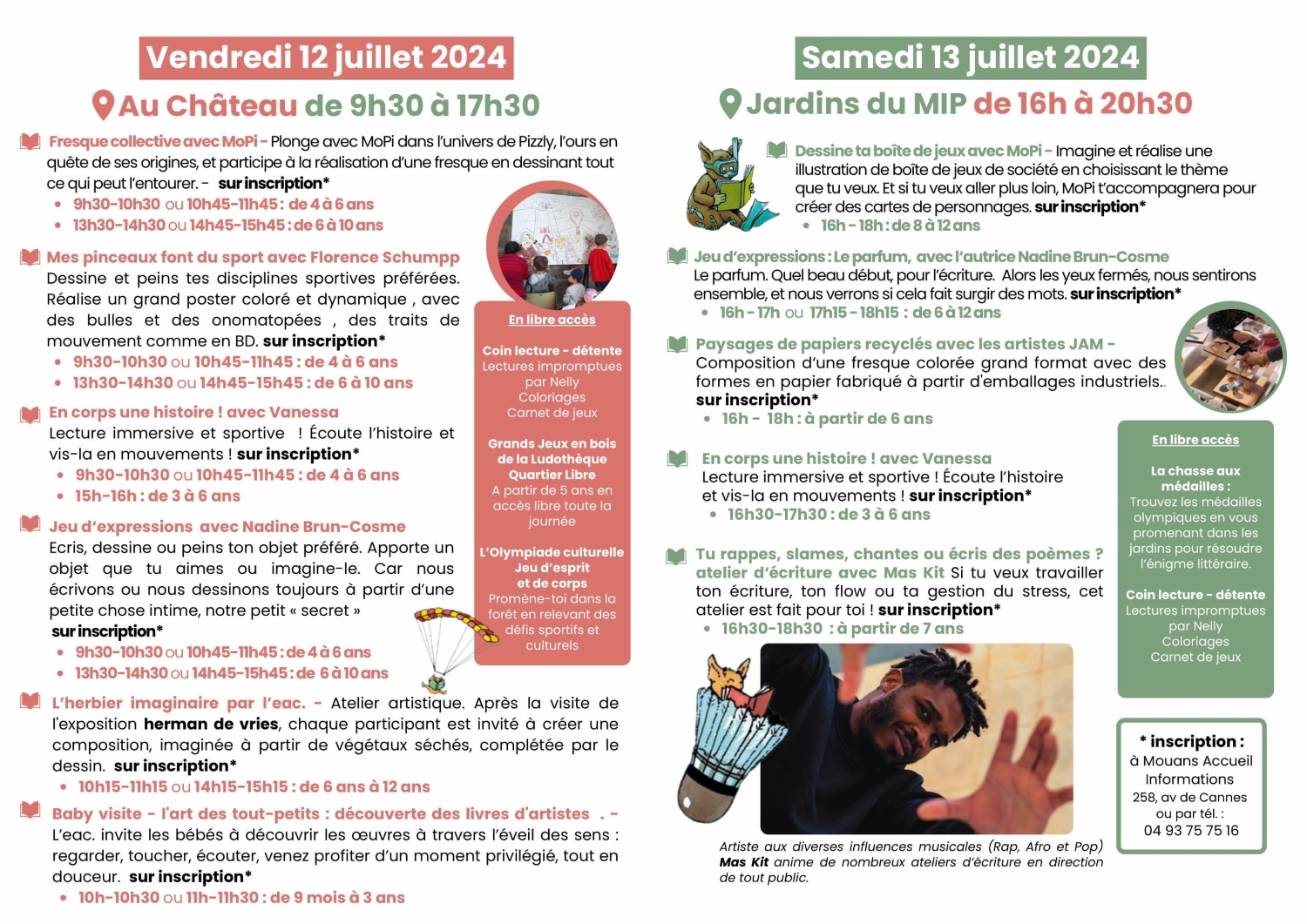 Dépliant Partir en Livre 2024 Mouans Sartoux 2