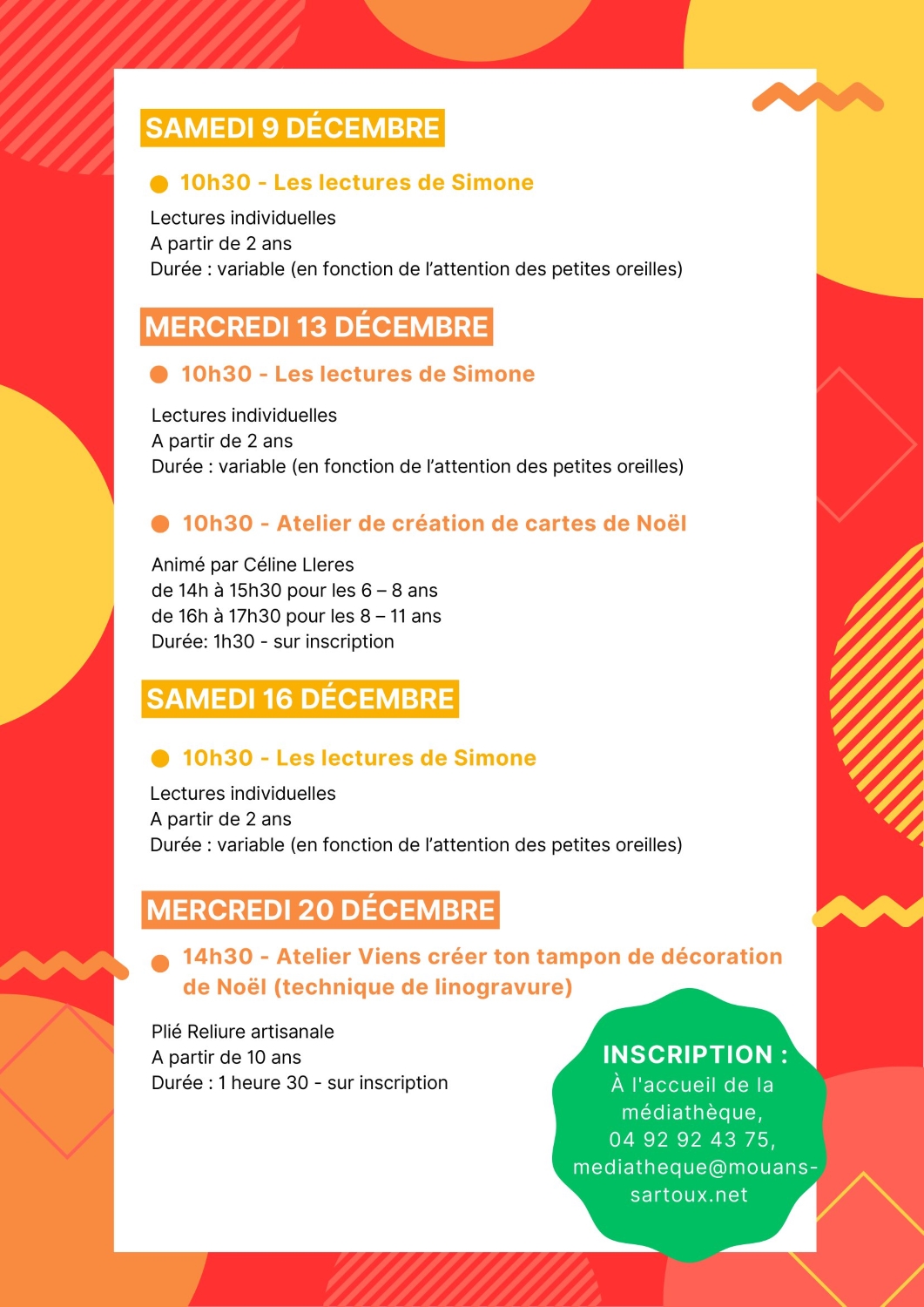 Affiche flyer DECEMBRE 2023 3 Médiathèque Mouans Sartoux