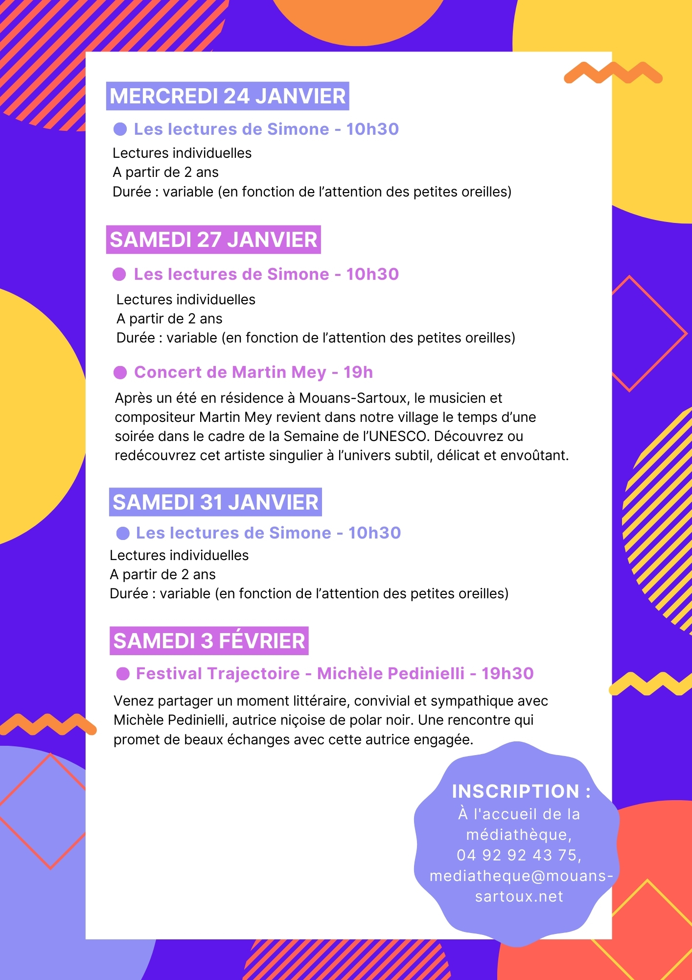 Programme janvier 2024 médiathèque Mouans Sartoux 3