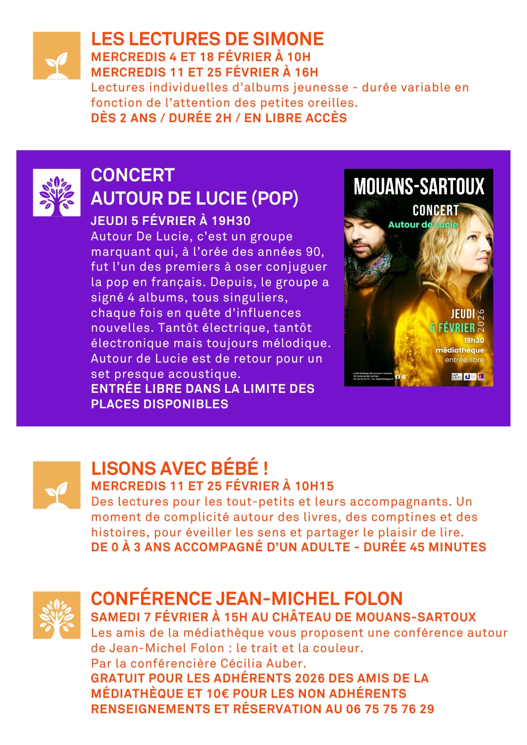 Page 2 Programme Médiathèque Mouans Sartoux Février 2026