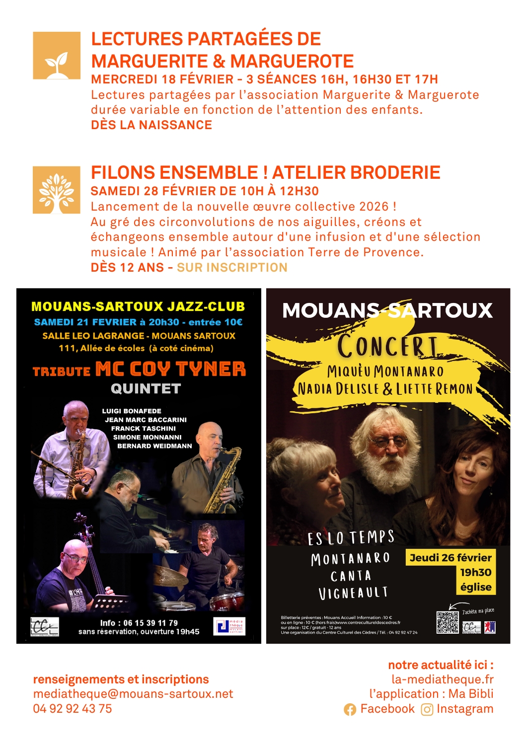Page 4 Programme Médiathèque Mouans Sartoux Février 2026